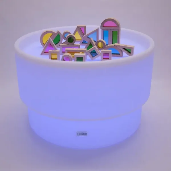 Tickit, ronde sensorische ontdekkings tafel, met verlichting