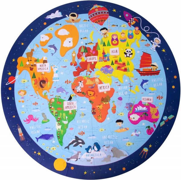 Apli, Wereld vloerpuzzel, 48 stukjes