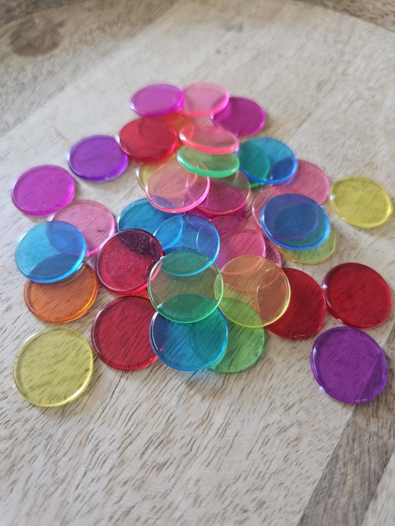 Loose parts, doorzichtige fiches