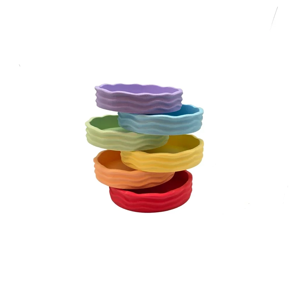 Grennn, pastel regenboog bakjes wave