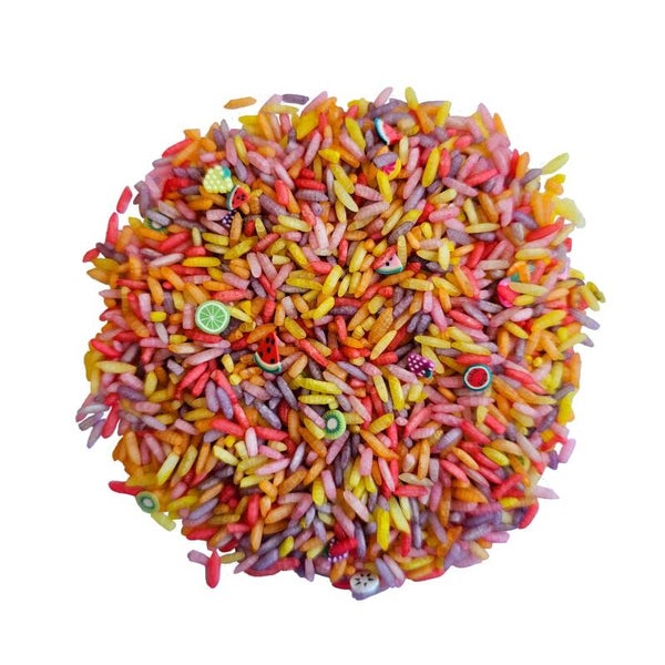 Speelrijst, fruitsalade