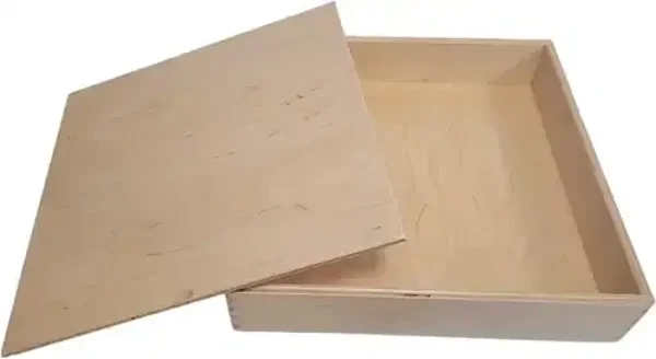 Sensomotorische speelbak, hout vierkant