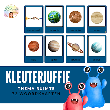 Thema ruimte, woordkaarten