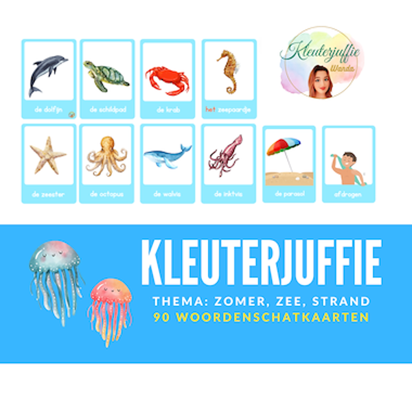 Thema oceaan, woordenschatkaarten
