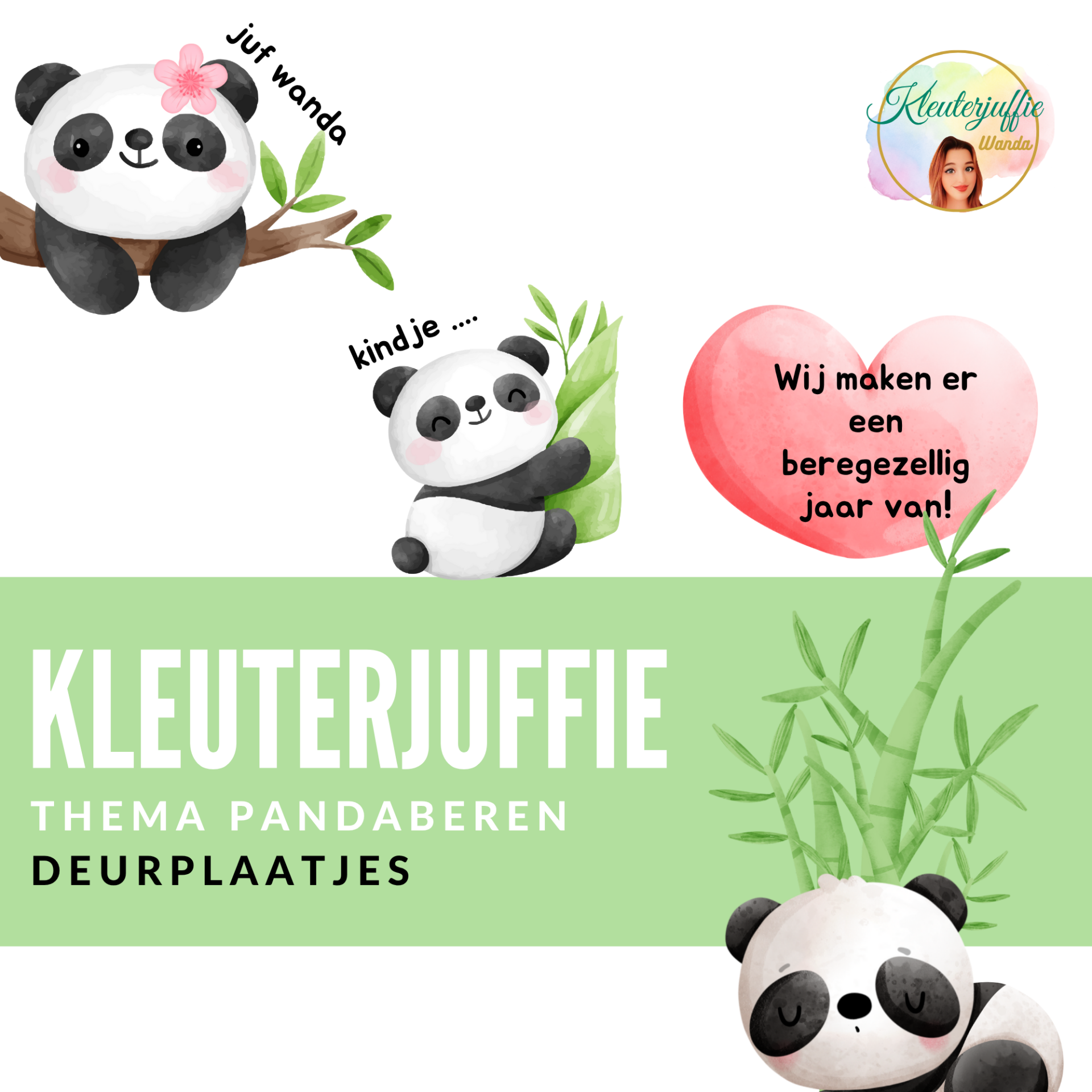 Deurplaatjes pandaberen