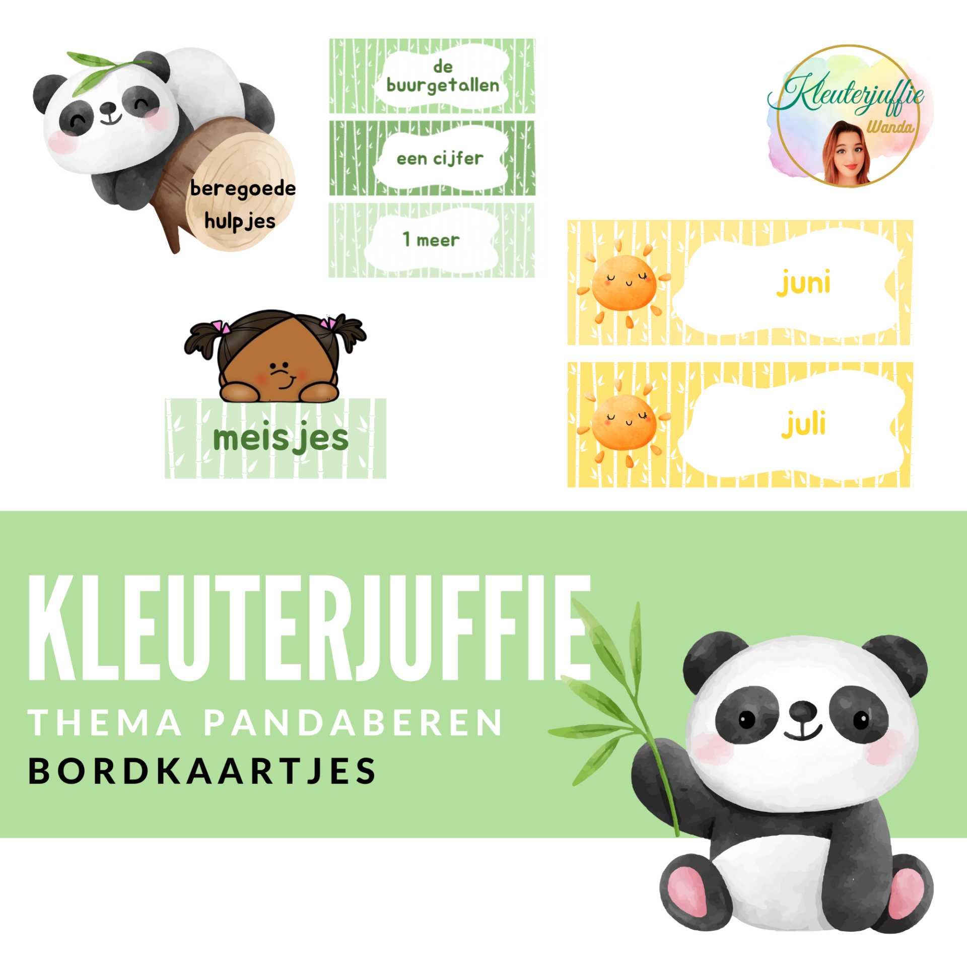 Bordkaartjes pandaberen