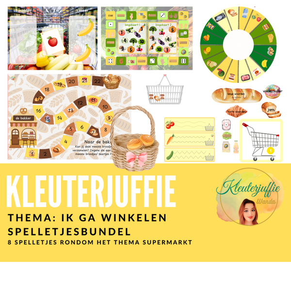 Thema winkelen, spelletjesbundel supermarkt