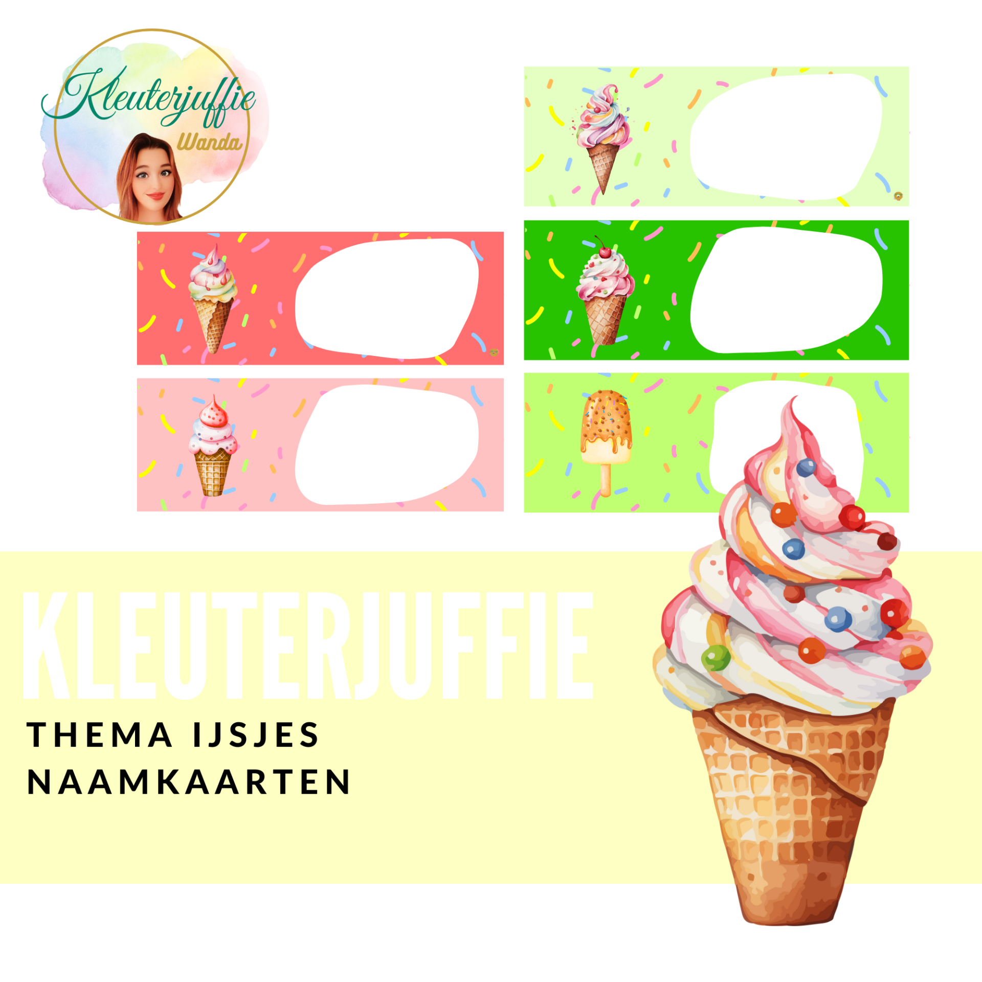 Naamkaartjes, ijsjesklas