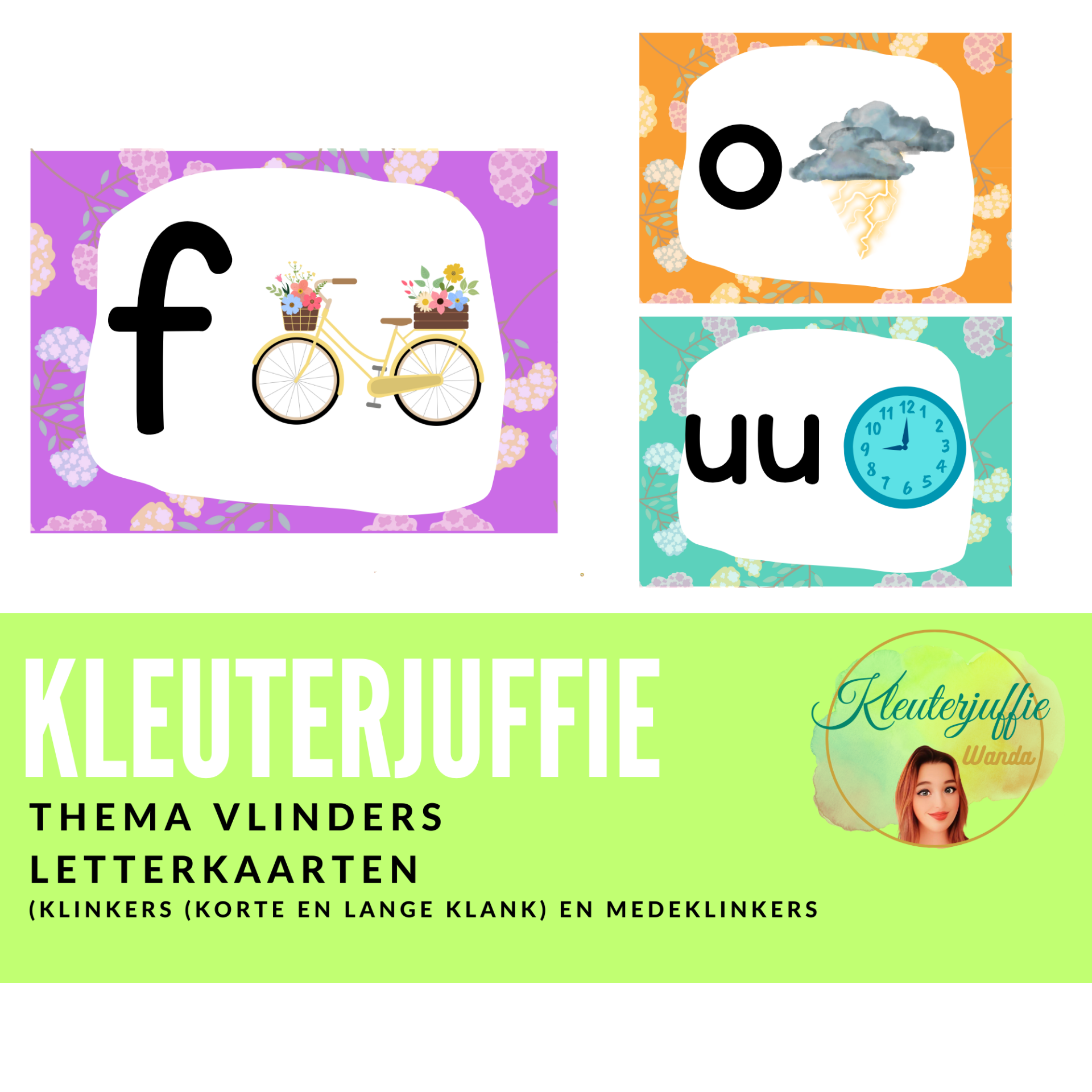 Letterkaartjes, vlinders