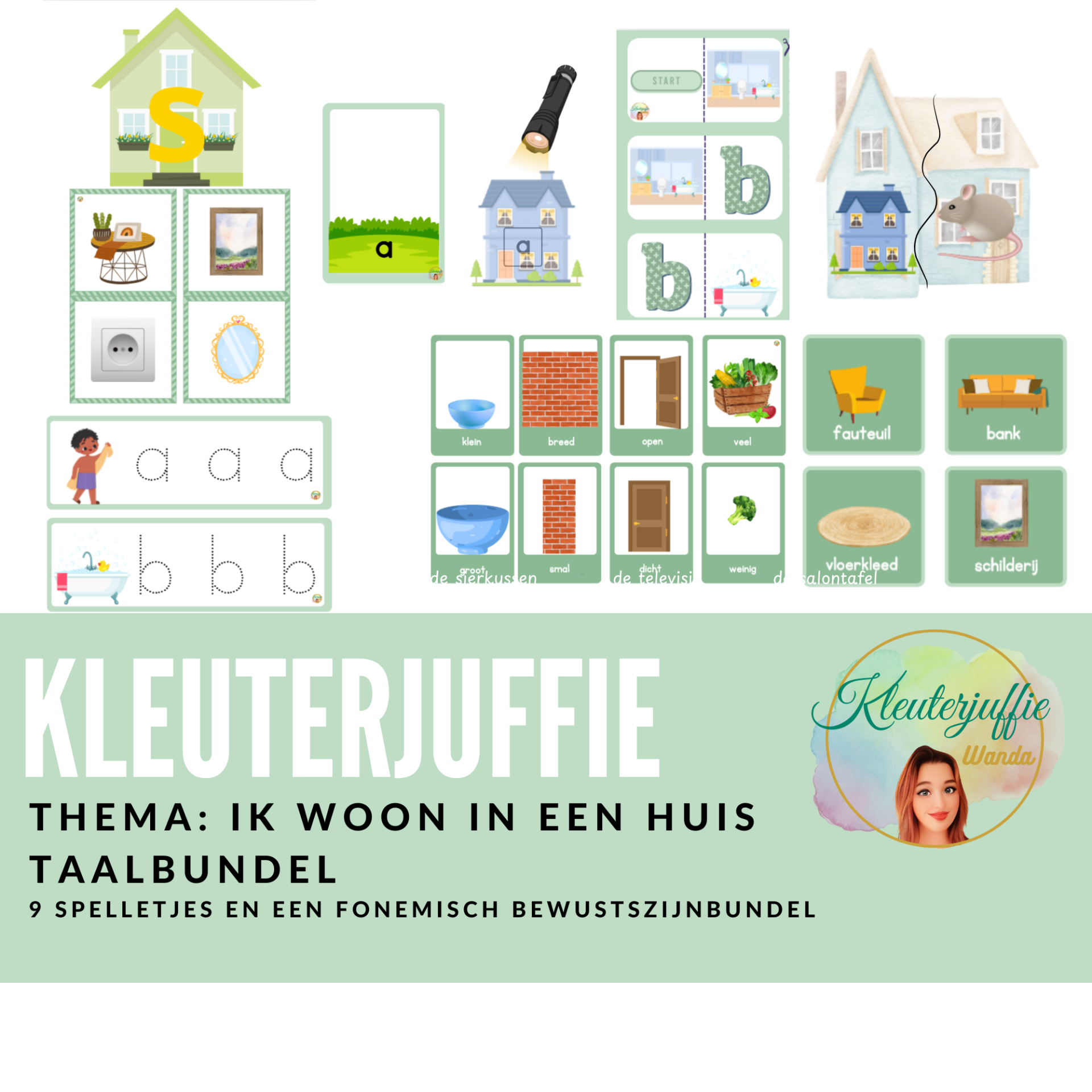 Thema: ik woon in een huis, taalbundel