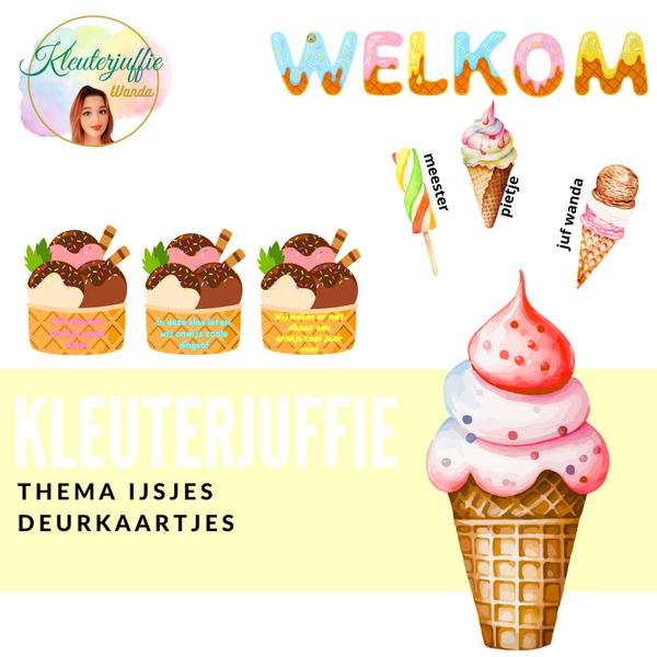 Deurplaatjes, ijsjesklas