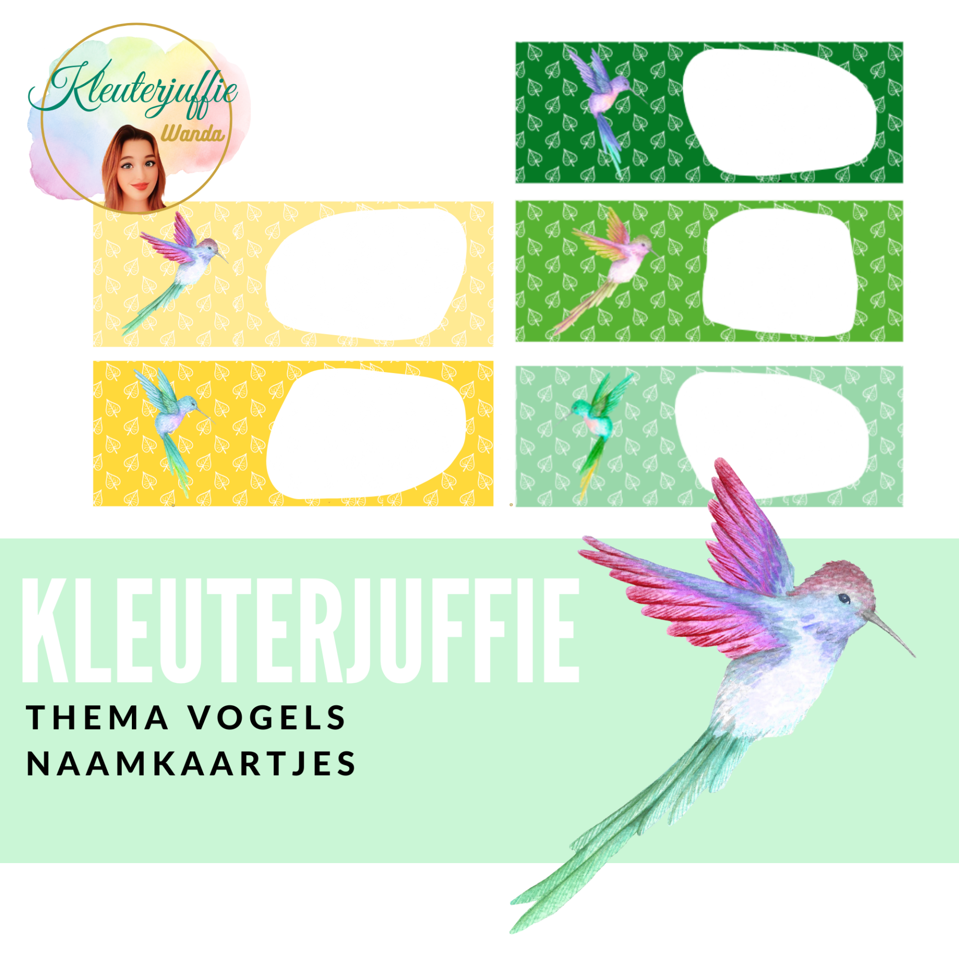 Naamkaartjes, vogeltjesklas