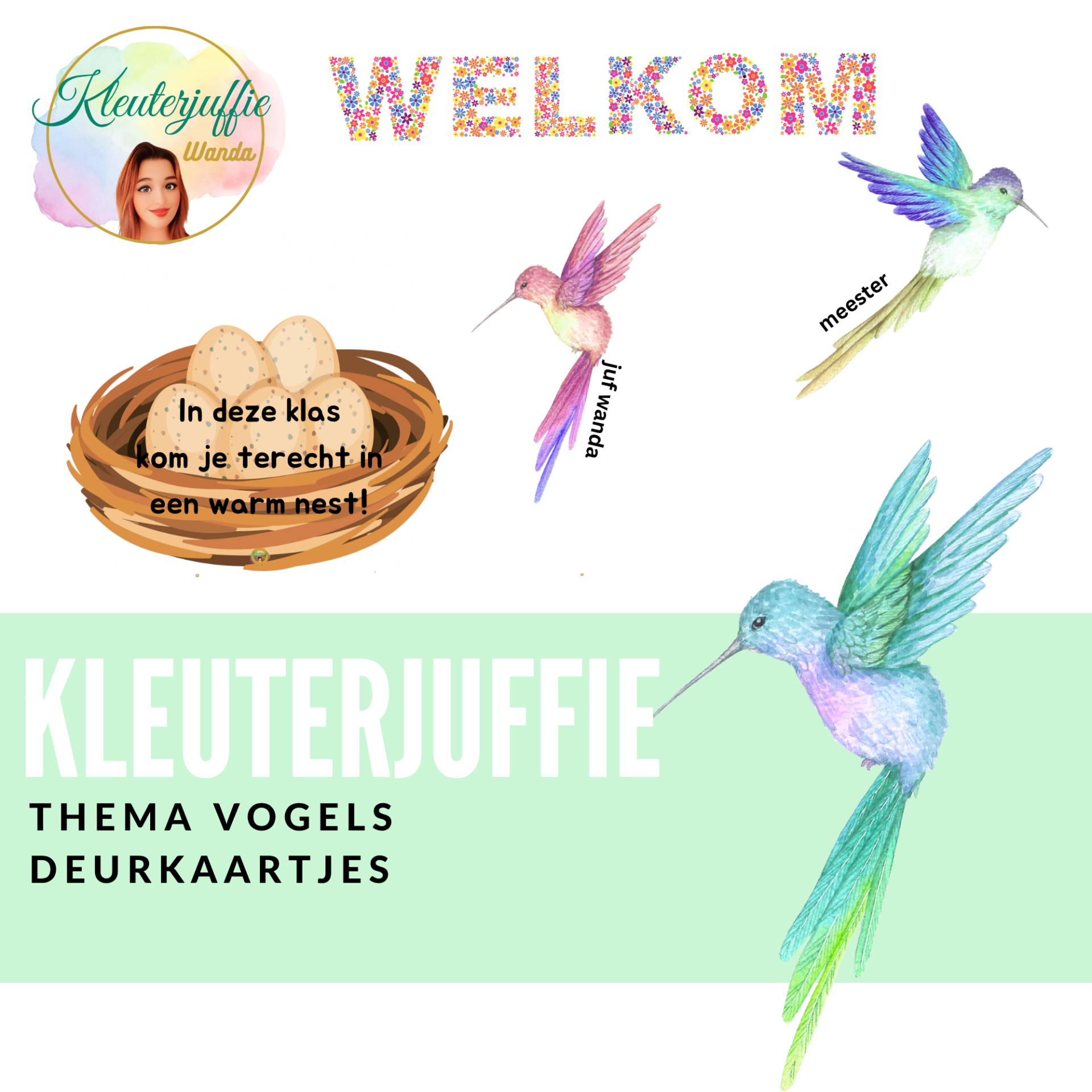 Deurplaatjes, vogeltjesklas