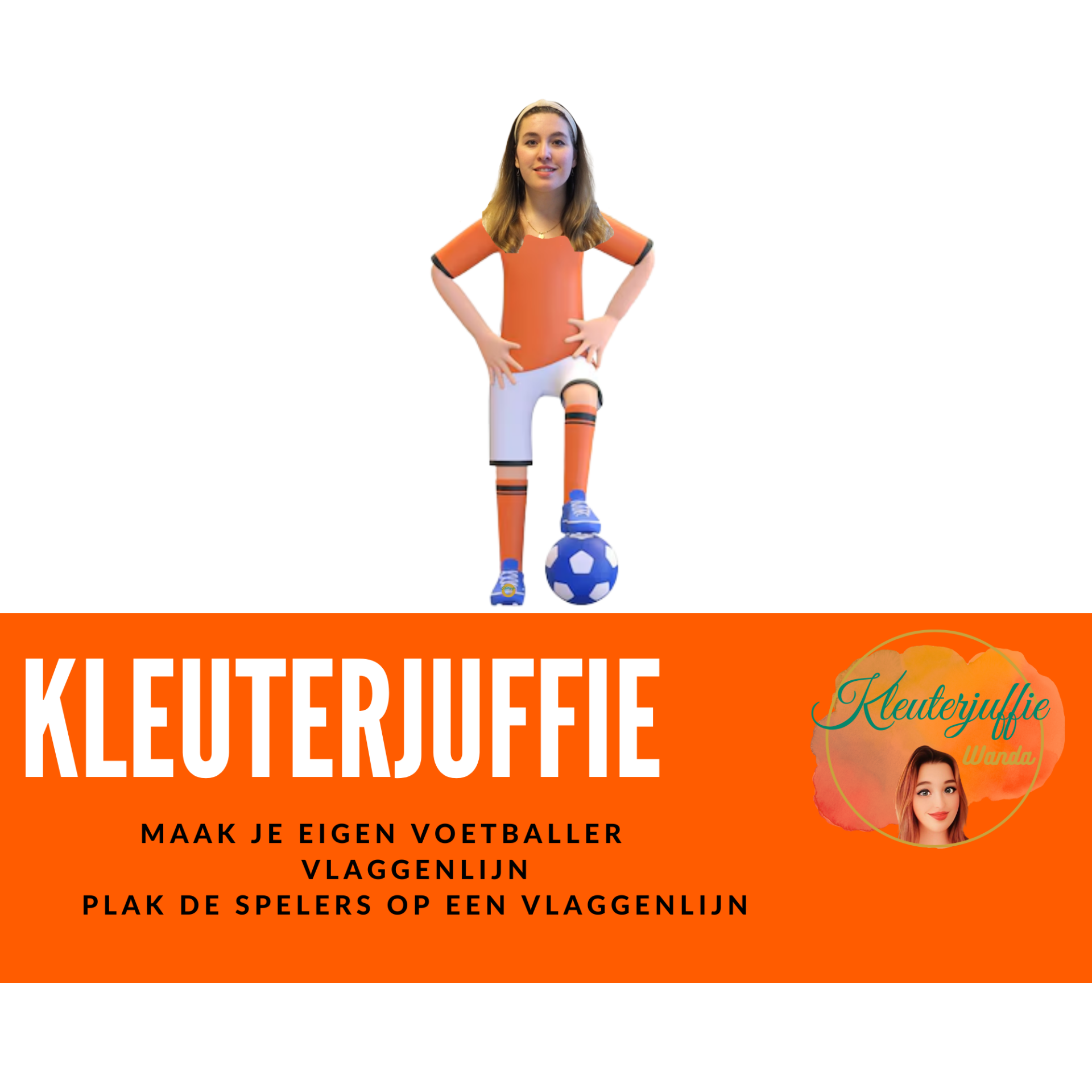 Maak een voetballertjes vlaggenlijn