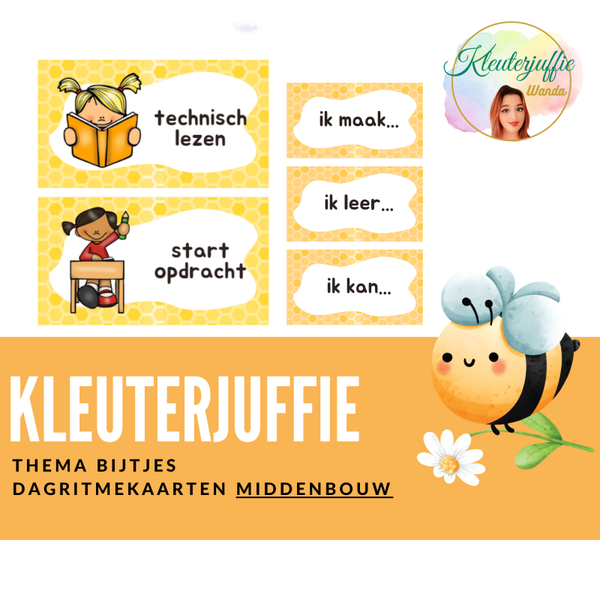 Dagritmekaartjes middenbouw, bijtjesklas