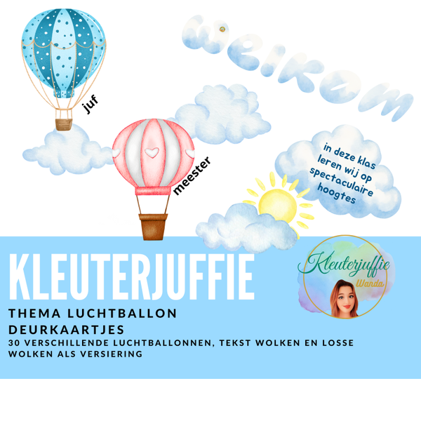 Deurkaartjes, luchtballonnen klas