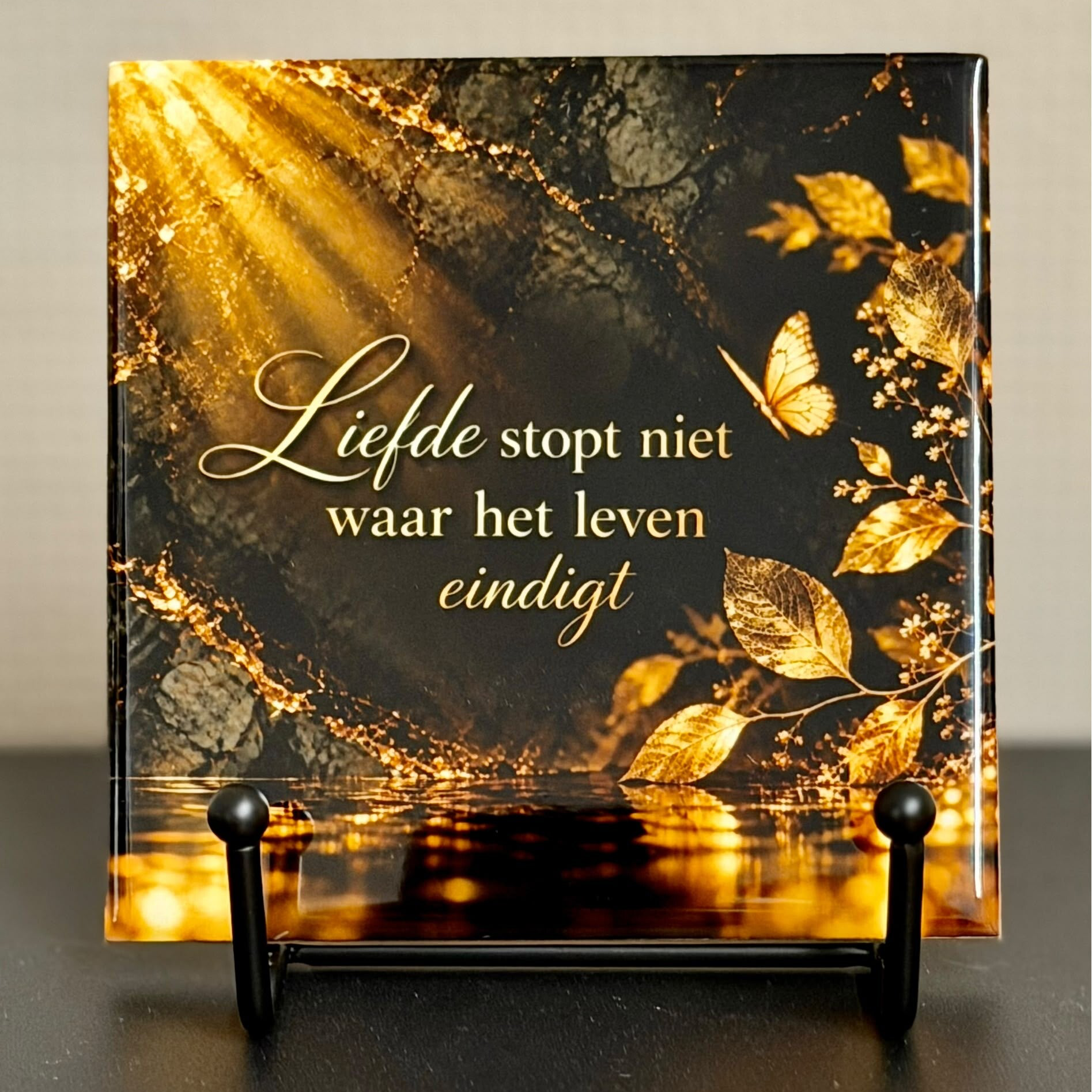 Tegeltje | Liefde stopt niet