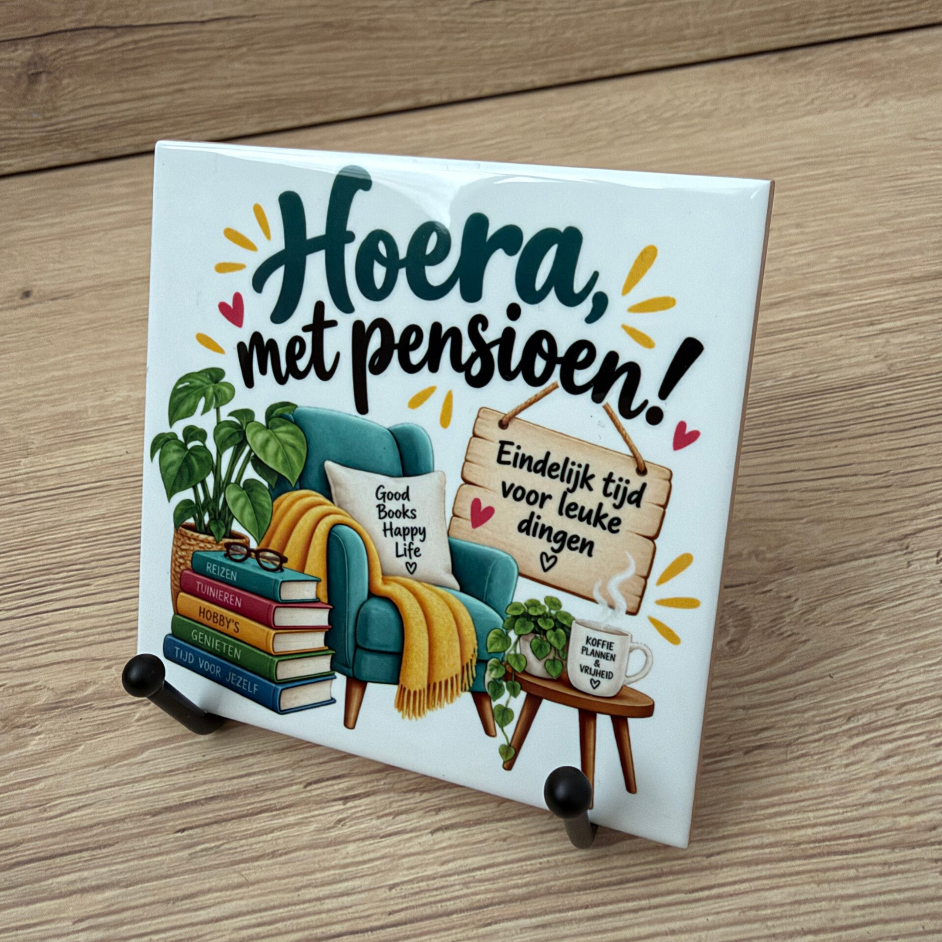 Pensioen Hoera | Tegeltje