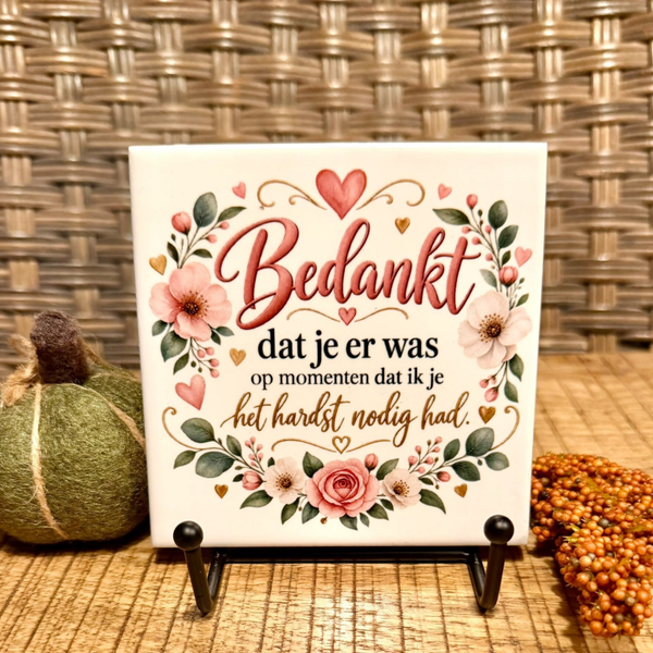 Bedankt | Tegeltje