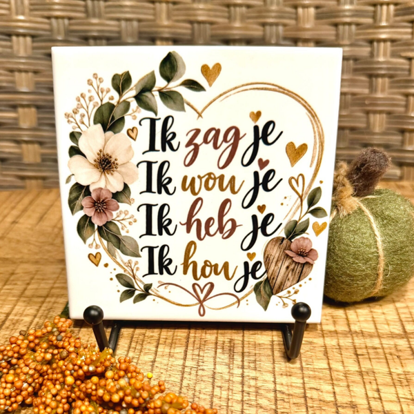 Ik zag je | Tegeltje