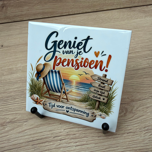Pensioen strand | Tegeltje