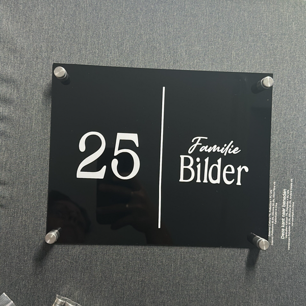 Acryl naambordje rechthoek met verschillende opties