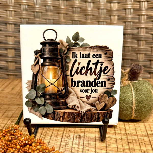 Lichtje branden | Tegeltje