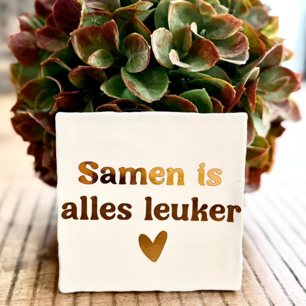 Samen is alles leuker | Tegel