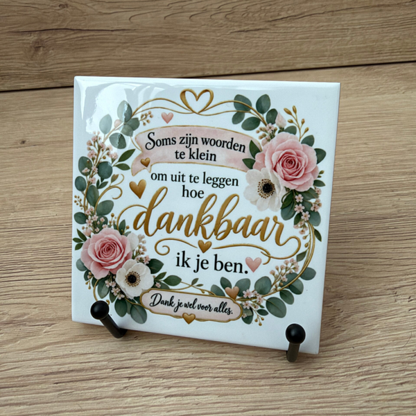 Dankbaar | Tegeltje
