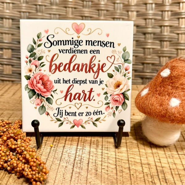 Bedankje Hart | Tegeltje
