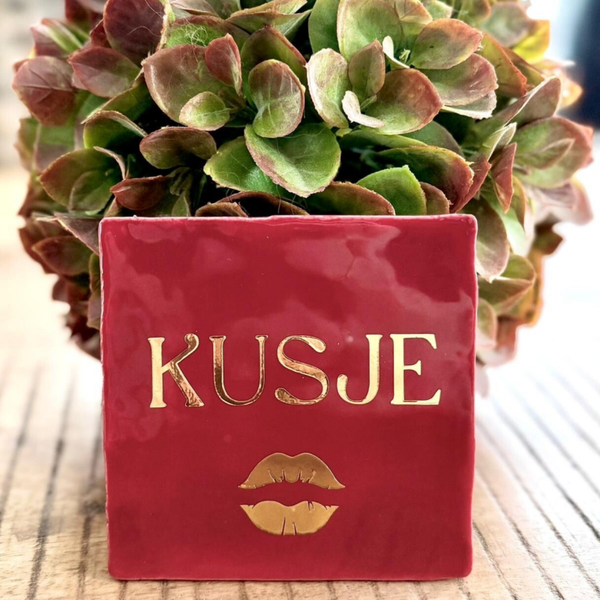 Kusje | Tegeltje rood