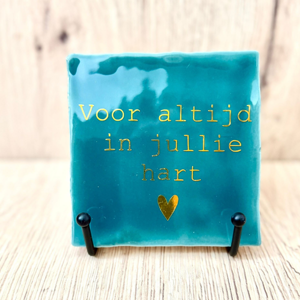 In jullie hart | Tegeltje Blauw