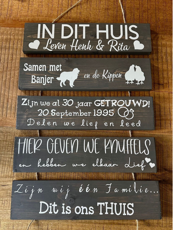 Luxe gepersonaliseerde tuinladders