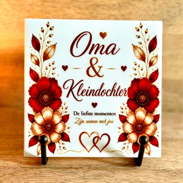 Tegeltje| Oma & kleindochter