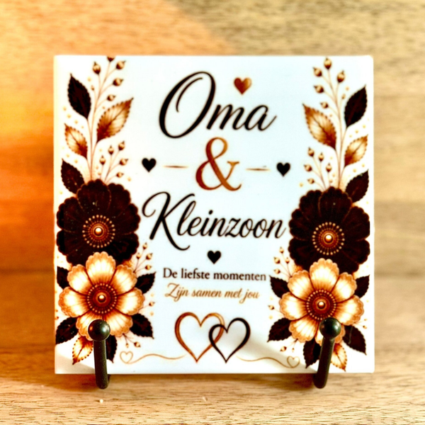 Tegeltje | Oma & kleinzoon