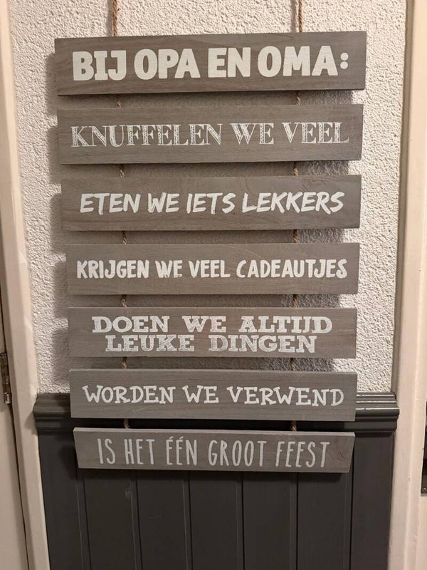 Tuinladder| Bij opa en oma