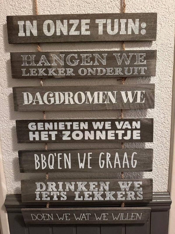 Tuinladder | In onze tuin hangen we
