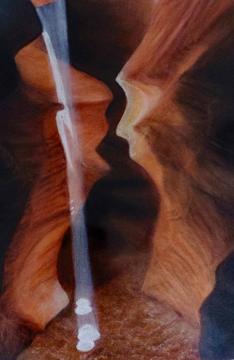 Lightreflections in Antilope Canyon