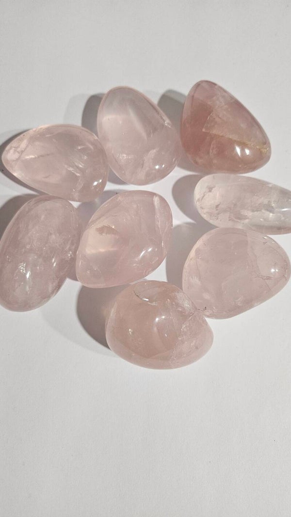 Rosenquarz Trommelsteine