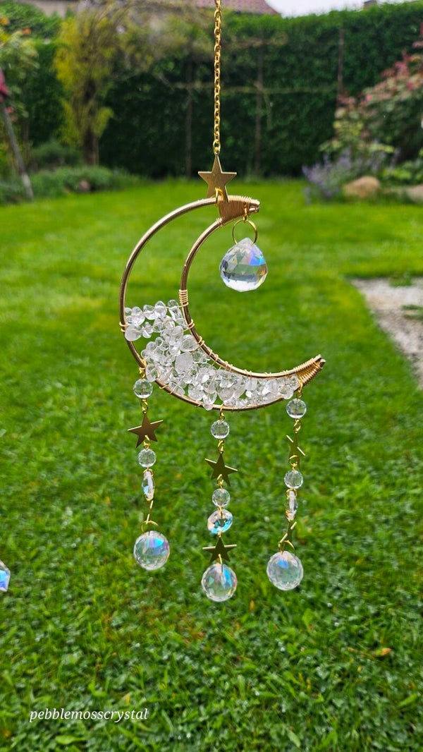Suncatcher Halbmond Bergkristall