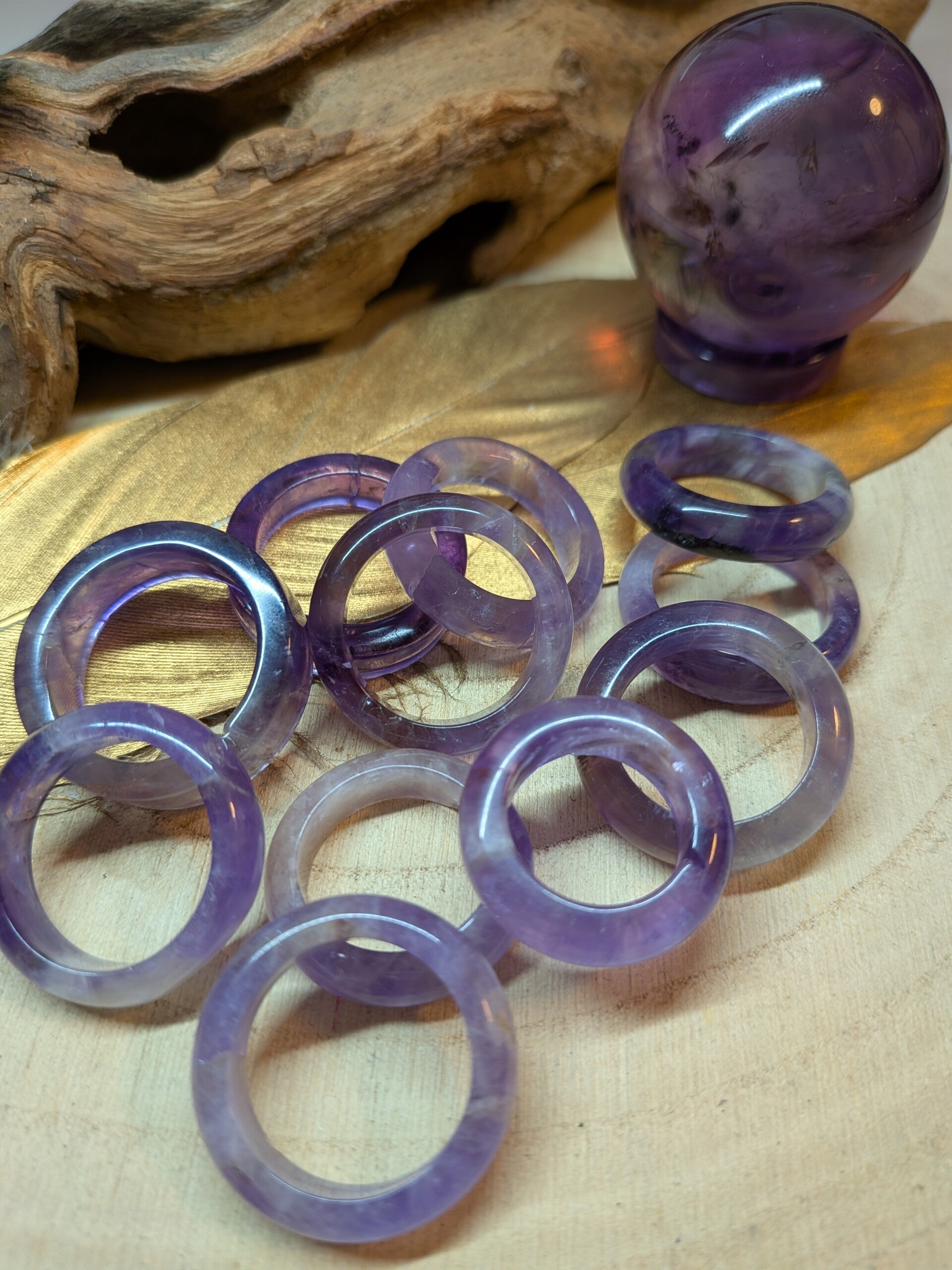 Kugelhalter Chevron Amethyst Ring