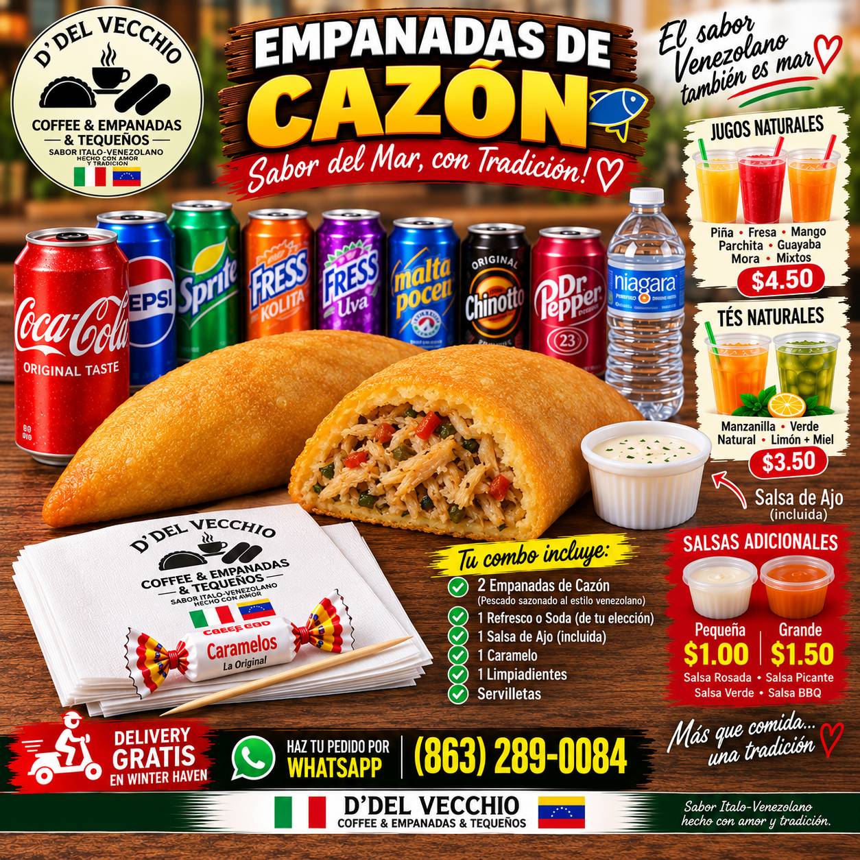 Empanadas Venezolanas de Cazón