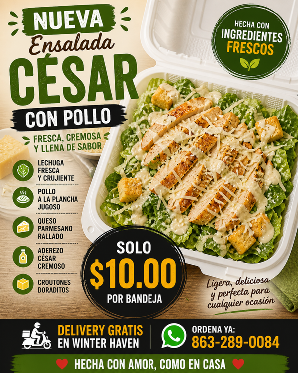Ensaladas Cesar Con Pollo