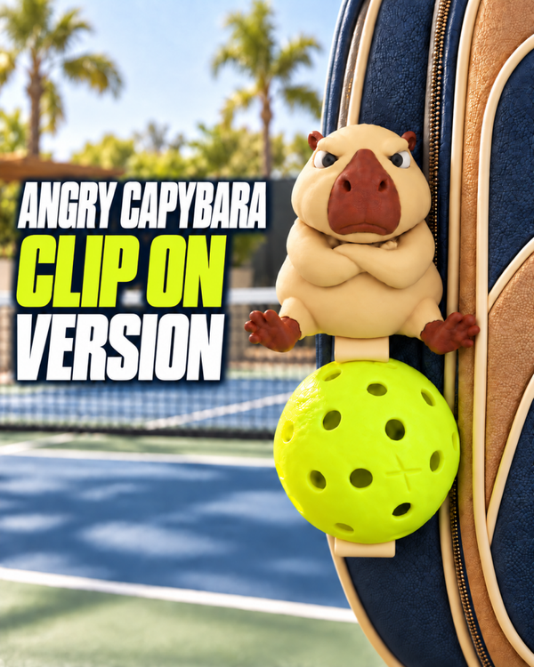 Angry Capybara Pickleball Holder Clip On Version
