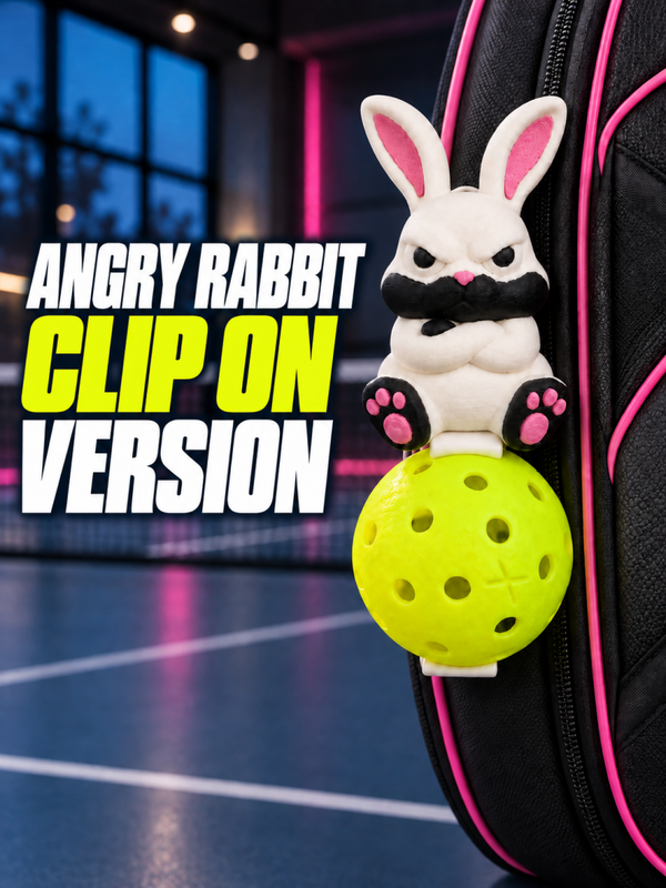 Angry Rabbit Pickleball Holder Clip On Version