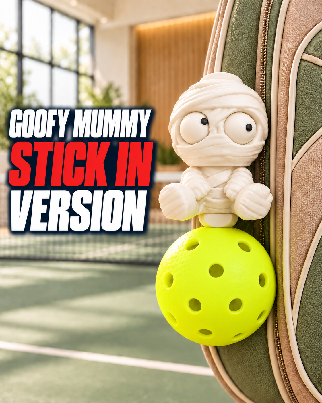 Goofy Mummy Pickleball Holder Stick In Version