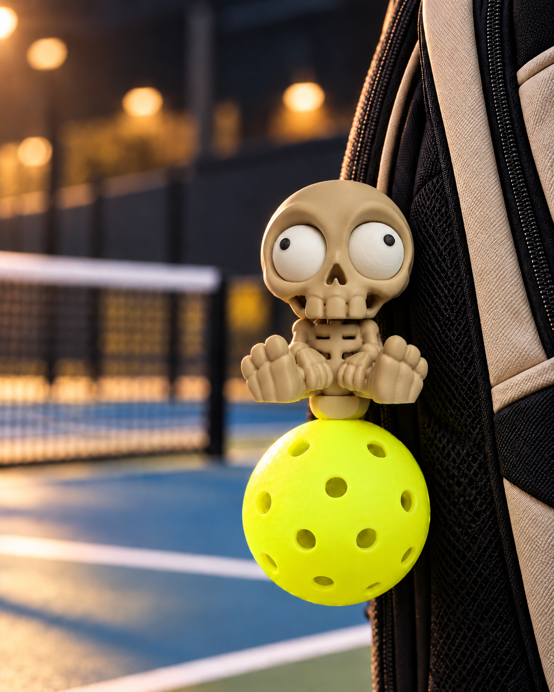 Goofy Skeleton Pickleball Holder