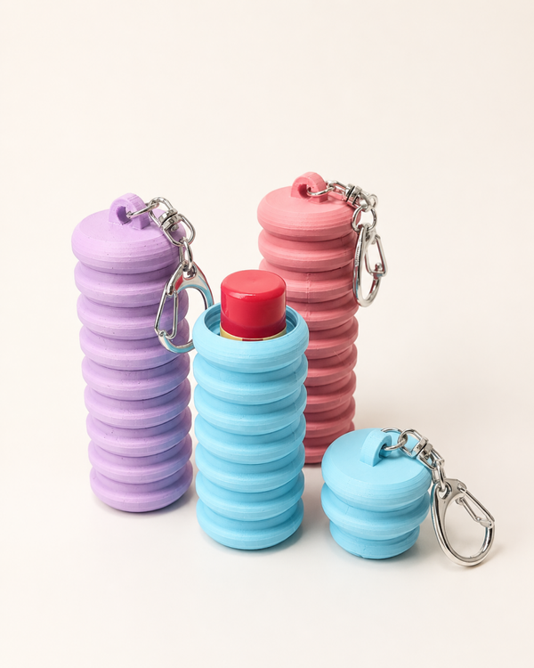 Puffy Lip Balm Holder Keychain