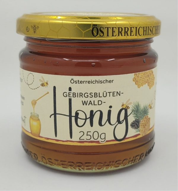 Gebirgs - Blüten- mit Waldhonig Aualm 250g