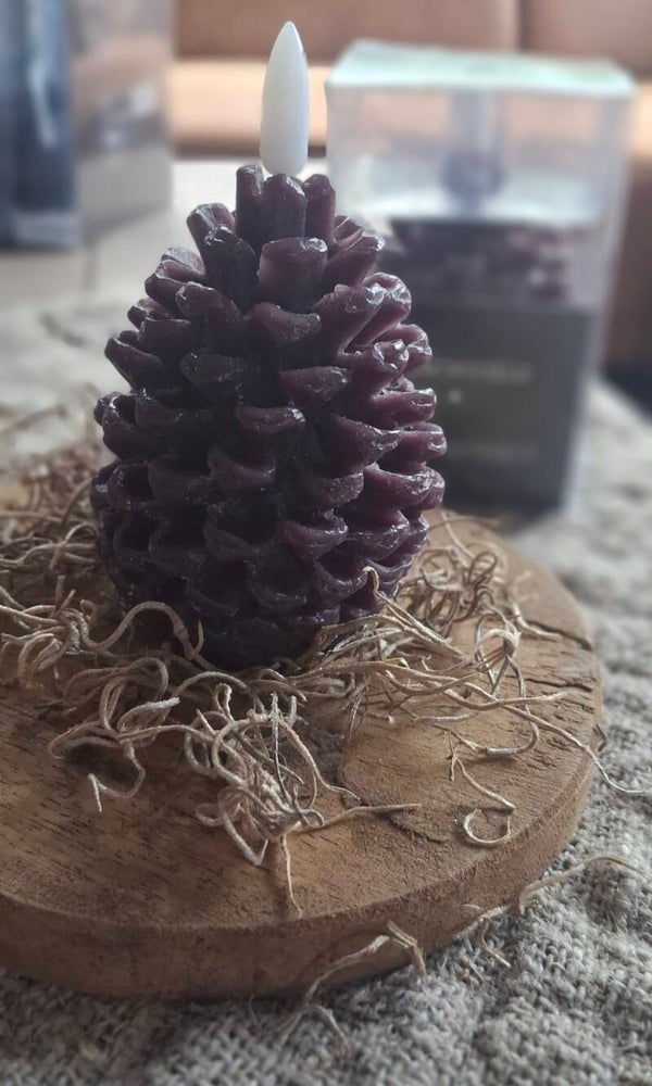 Countryfield led kaars dennenappel